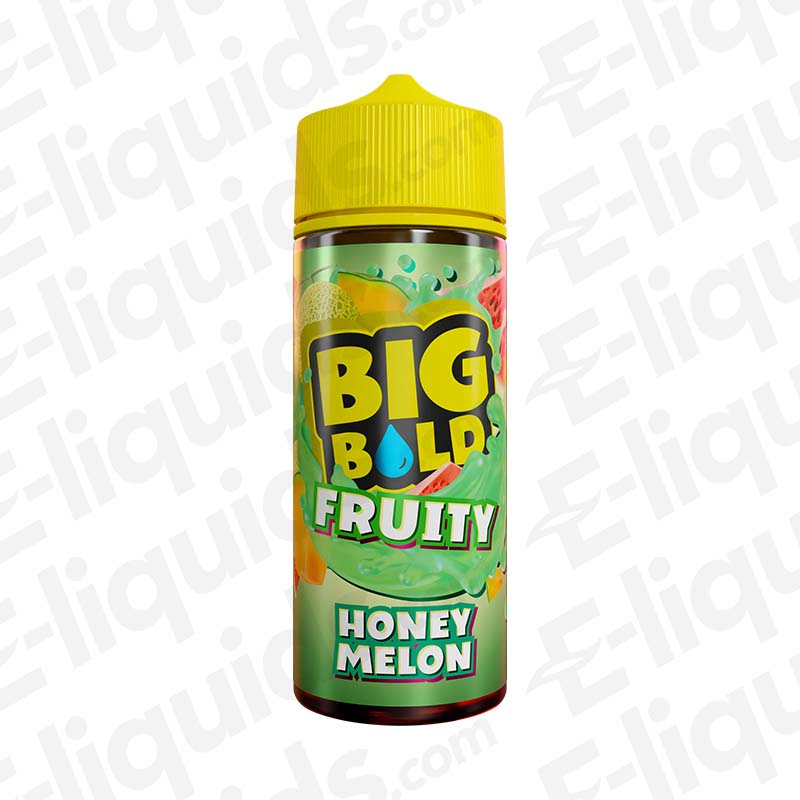 Big Bold Fruity Honey Melon E-liquid 100ml bottle with tropical design and vibrant colors for sub-ohm vaping.