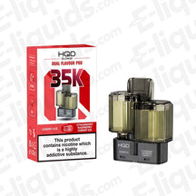 HQD Glow Air 35K Cherry Ice / Strawberry Raspberry Cherry Ice: A long-lasting dual-flavour pod in a bright red finish, featuring 22ml of e-liquid in switchable cherry-berry ice.