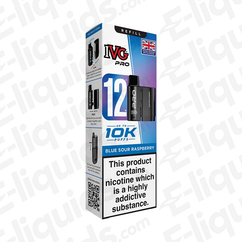 IVG Pro 12 20mg Blue Raspberry Ice Prefilled Pod IVG Pro 12 20mg Blue Raspberry Ice Prefilled Pod