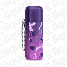 Lost Vape Ursa Cap Vape Pod Kit in purple with chain, designed for portable vaping with adjustable airflow.