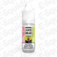 Juice Head Freeze Watermelon Lime Nic Salt E-liquid in a 10ml bottle, featuring sweet watermelon and tart lime flavors.