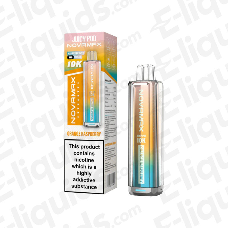 Juicy Pod Novamax 10K Orange Raspberry Prefilled Pod Kit