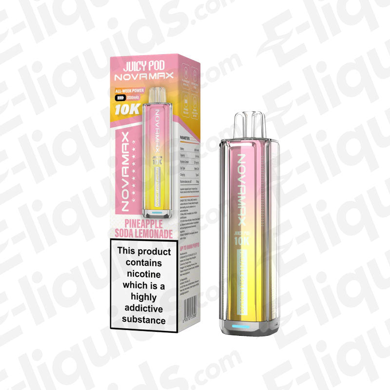 Juicy Pod Novamax 10K Pineapple Soda Lemonade Prefilled Pod Kit
