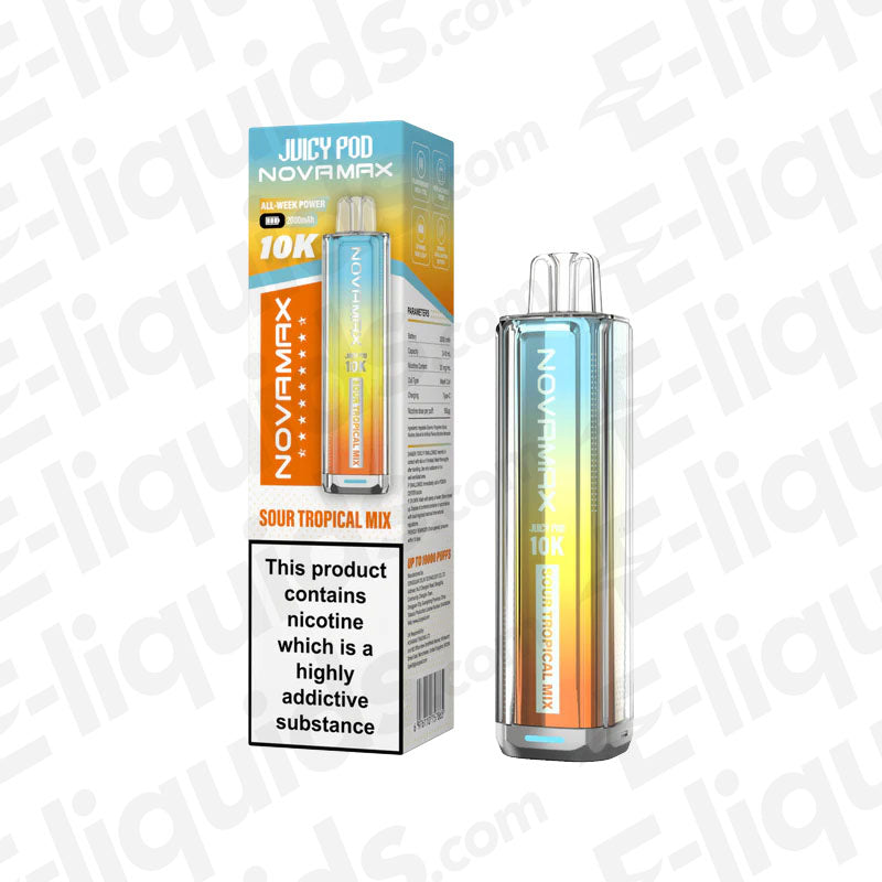 Juicy Pod Novamax 10K Sour Tropical Mix Prefilled Pod Kit