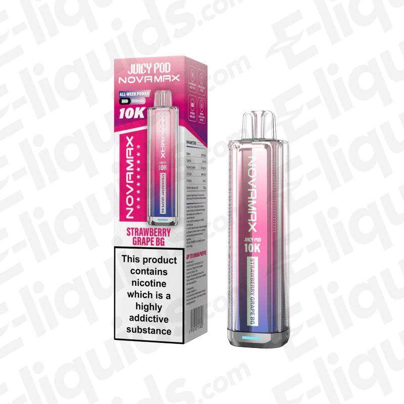 Juicy Pod Novamax 10K Strawberry Grape BG Prefilled Pod Kit