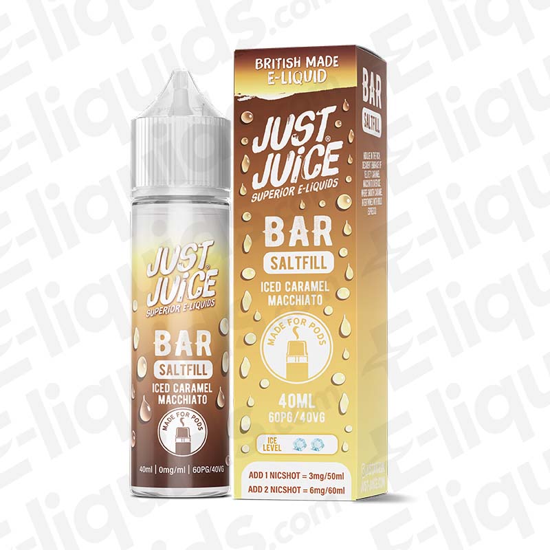Just Juice Bar Saltfill Iced Caramel Macchiato 40ml Longfill