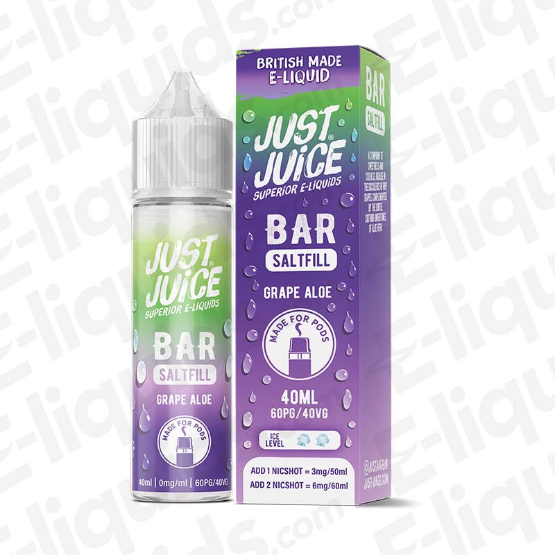 Just Juice Bar Saltfill Grape Aloe 40ml Longfill