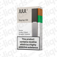 JUUL 2 Starter Kit with Virginina Tobacco & Crisp Menthol Pods