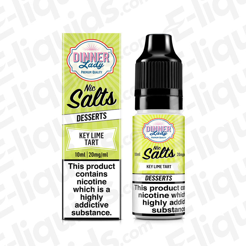 Dinner Lady Desserts Key Lime Tart 20mg Nic Salt E-liquid																		