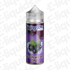 Blackcurrant Chill 70/30 Shortfill E-liquid by Kingston bottle with vibrant blackcurrant design.