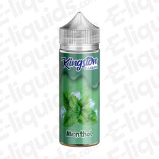 Menthol 70/30 Shortfill E-liquid by Kingston bottle with mint graphics, designed for flavorful and smooth vaping.