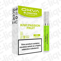 OXVA Slimstick Kiwi Passion Fruit Prefilled Pod with vibrant lime green and white packaging.