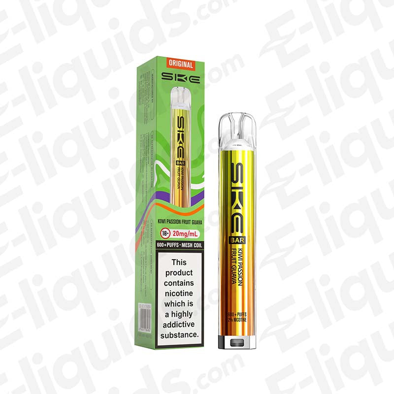 S K E Bar 600 Kiwi Passion Fruit Guava 20 MG Vape Pod Kit