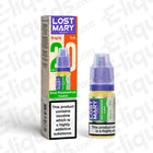 Lost Mary Nic Salt Vape Juice Kiwi Passionfruit Guava, 5mg strength, 10ml bottle, for pod kits and mouth to lung vaping.