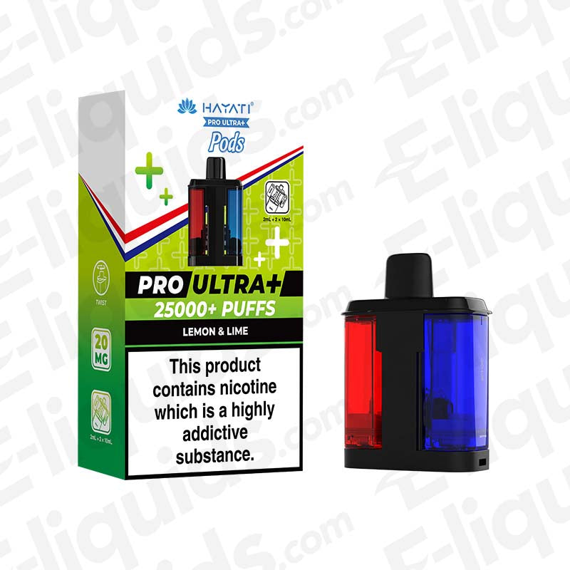 Hayati Pro Ultra Lemon and Lime 20mg Prefilled Pods