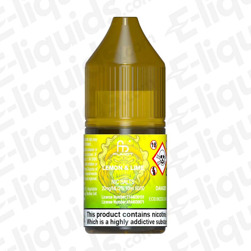 Lemon & Lime RandM 7000 Nic Salt E-liquid by Fumot in 20mg strength, perfect for sweet and sour vaping.