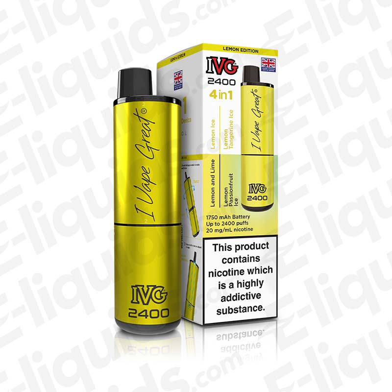 IVG 2400 4-in-1 Rechargeable Pod Kit Lemon Edition 20mg
