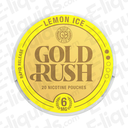 Lemon Ice Gold Rush 6mg Nicotine Pouches by Gold Bar