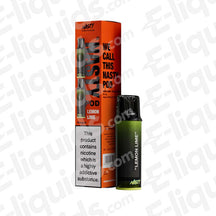 Lemon Lime Nasty Pod PX2 Replacement Vape Pods packaging with vape bottle, showcasing citrus flavors and premium nicotine salt.