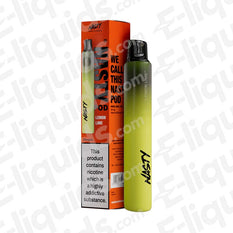 Nasty PX2 Pod Kit with lemon-lime flavor packaging, showcasing vibrant colors and nicotine warning.