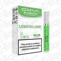 OXVA Slimstick Lemon Lime Prefilled Pod with zesty lemon-lime flavour in white and green packaging.
