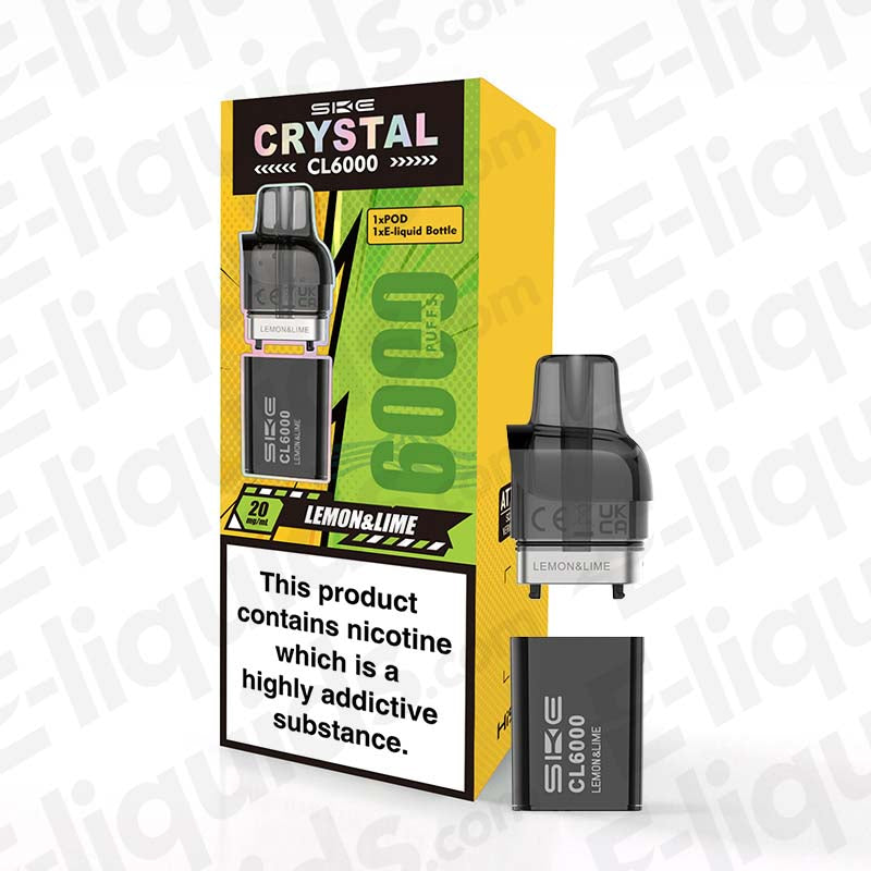 Ske Crystal CL6000 Lemon Lime 20mg Prefilled Pods