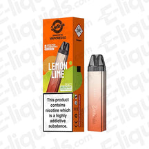 Vaporesso Deliciu Mate Vape Pod Kit with Lemon Lime flavor packaging and warning label, featuring an 800mAh battery.