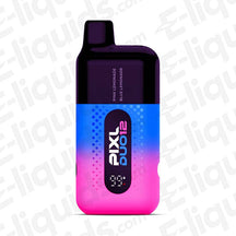 PIXL Duo Legal Big Puff Disposable Vape in vibrant pink and blue, featuring Next Gen Twist Tech mouthpiece.