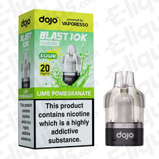 Vaporesso Dojo Blast 10K 20mg Prefilled Pods Lime Pomegranate