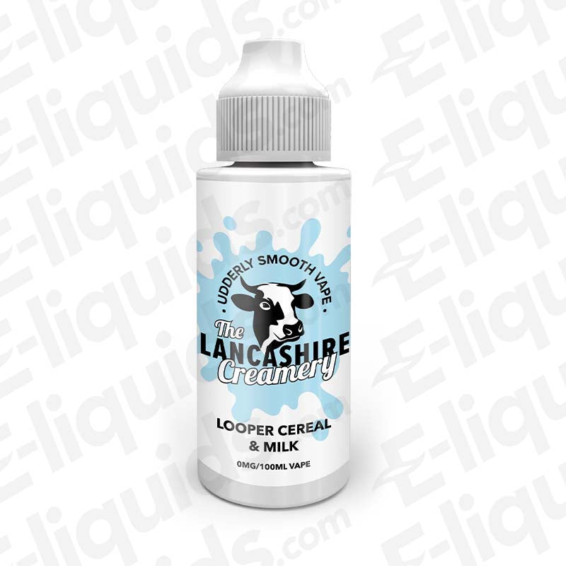 Looper Cereal & Milk 100ml E-liquid by The Lancashire Creamery - creamy cereal flavor vape bottle