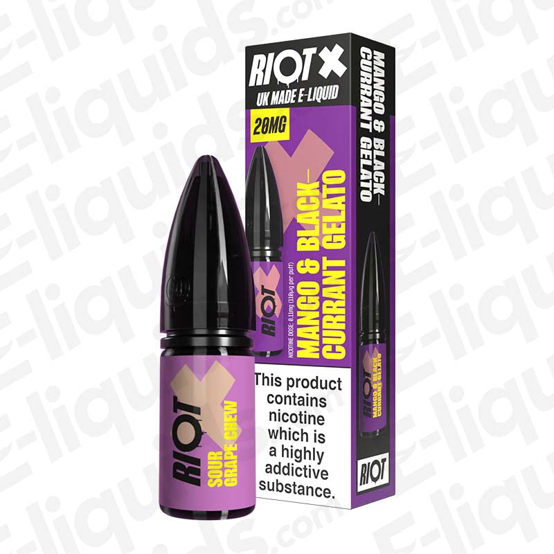 Riot X Mango and Blackcurrant Gelato Nic Salt E-liquid
