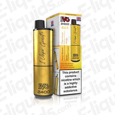 IVG 2400 4-in-1 Rechargeable Pod Kit Mango Edition with 20mg nic salt, showcasing sleek design and packaging, USB Type-C charging