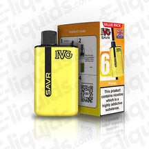 IVG SAVR Legal Big Puff Prefilled Pod Kit in yellow with instructions and mango flavor packaging.