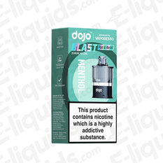 Vaporesso Dojo Blast 6000 Menthol Prefilled Pod packaging with nicotine warning label