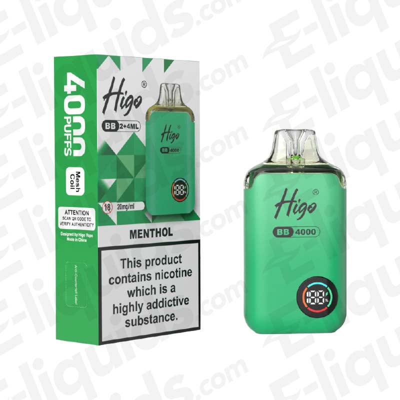 Higo BB 4000 20mg Prefilled Pod Kit Menthol
