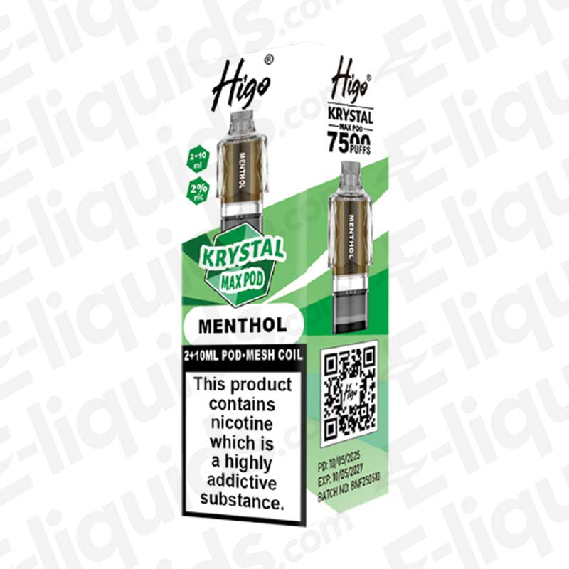 Higo Krystal Max Menthol 20mg Prefilled Pods