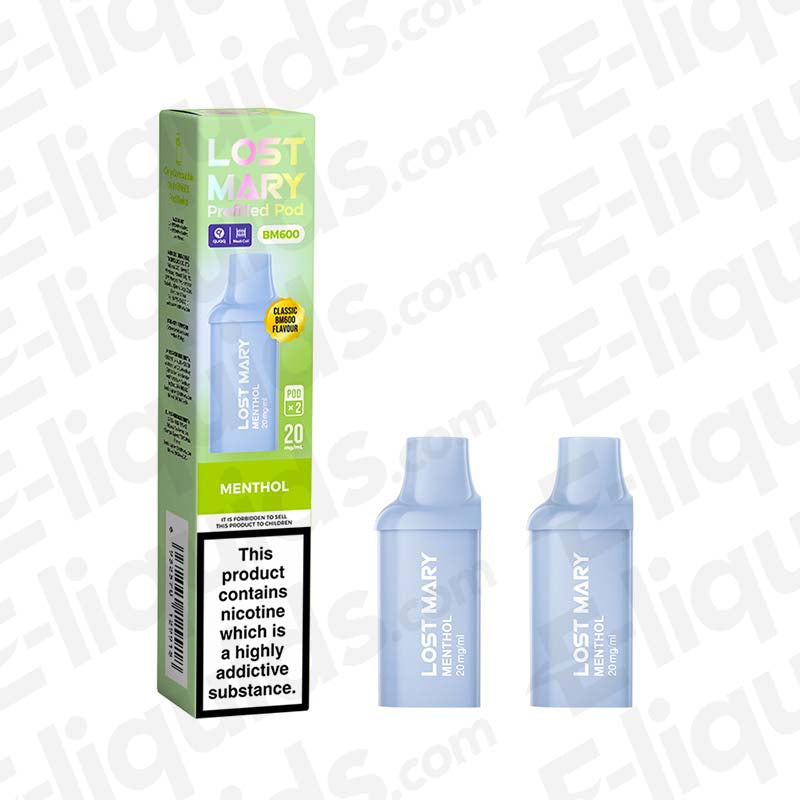 lost mary menthol vape Lost Mary BM600 Menthol Prefilled Pods 2 Pack