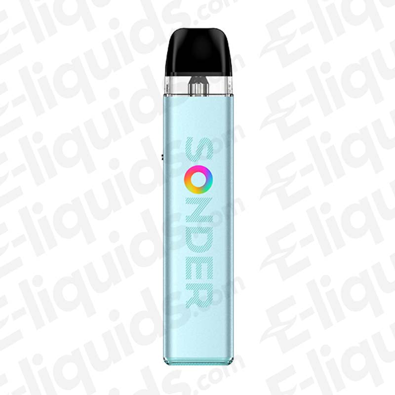 Geekvape Sonder Q2 Vape Pod Kit in aqua color, showcasing sleek design and vibrant logo.