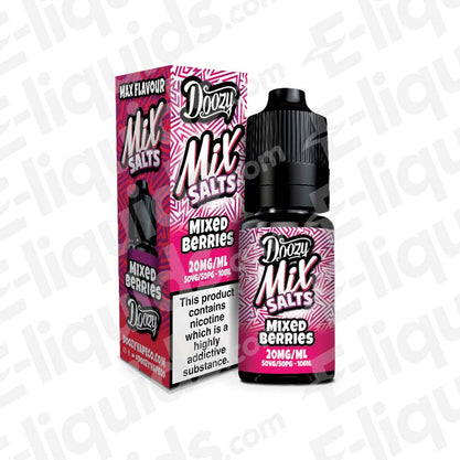 mixed berries nic salt eliquid by doozy mix