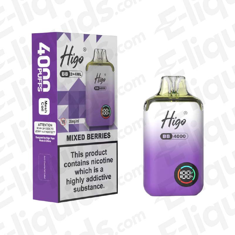 Higo BB 4000 Blue Razz Ice Prefilled Pod Kit | E-liquids.com Higo BB 4000 Blue Razz Ice Prefilled Pod Kit | E-liquids.com