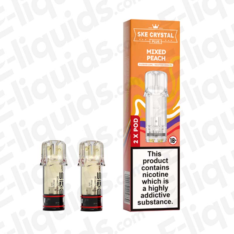 SKE Crystal Plus 20mg Prefilled Pods Mixed Peach