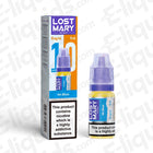 Lost Mary Nic Salt Vape Juice Mr Blue 10ml bottle with packaging, 5mg nicotine strength, compatible with pod and starter kits.