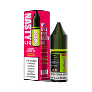 Cherry Berry Ice Nic Salt E-liquid by Nasty Liq in a 10ml bottle with vibrant packaging, highlighting sweet and sour flavors.
