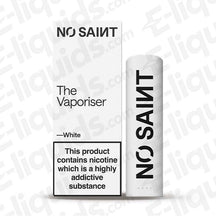 NO SAINT White Pod Kit with a rechargable battery, haptic feedback and NFC MagicTap technology in a sleek White finish
