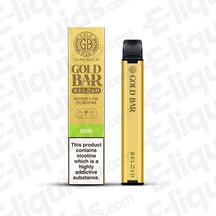 Gold Bar Reload Pod Kit in Oasis flavor, featuring a rechargeable battery and refillable pod for MTL vaping.