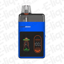 Vaporesso Eco Nano Pro Pod Kit in blue, featuring UFO design and control screen for enhanced vaping.