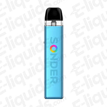 Geekvape Sonder Q2 Vape Pod Kit in blue, compact design, for smooth MTL and RDL vaping, with adjustable power.