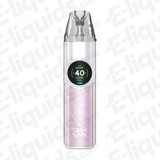 Oxva NeXLIM Pearl Pink Vape Pod Kit with 40W display, sleek design, fast-charging 1,500mAh battery in OXVA XLIM series.