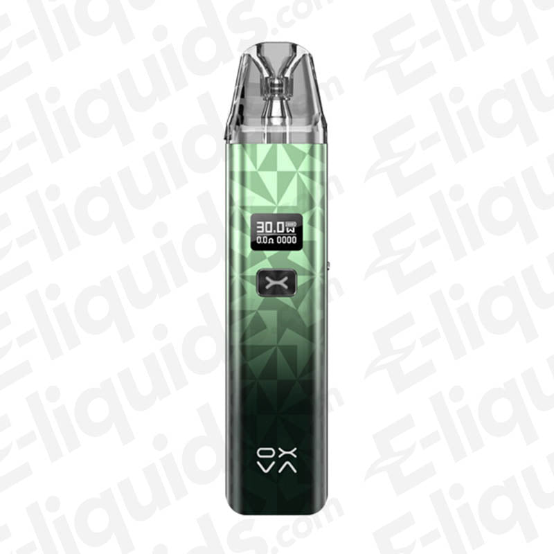 Oxva Xlim Classic Pod Vape Kit in green with display, ideal for beginners and experienced vapers.