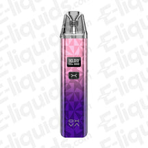 Oxva Xlim Classic Pod Vape Kit in pink and purple gradient with digital display and sleek design.